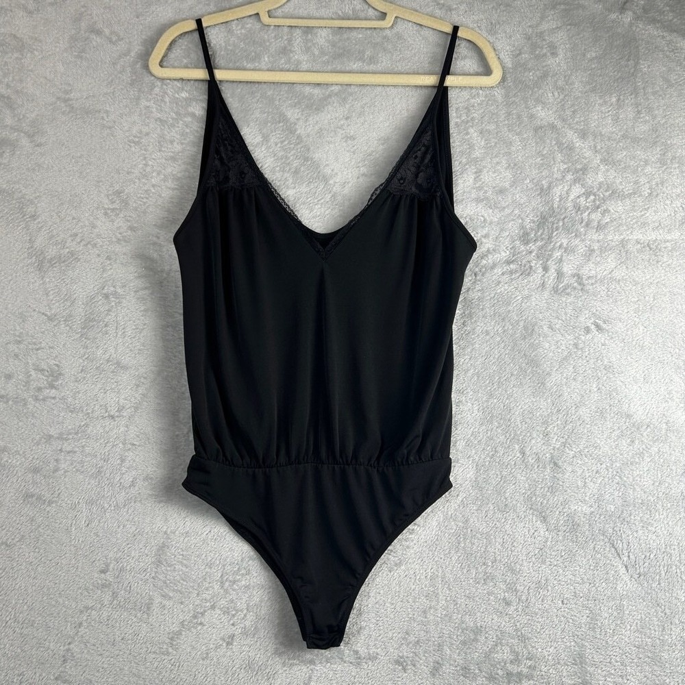 Zara Bodysuit M Black Lace‎ Y2K Grunge Soft Alternative Party
